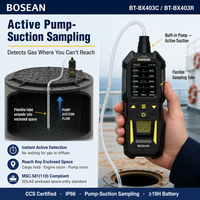 Détecteur de gaz portable Bosean 5 en 1, homologué CCS marine, CH4 CO CO2 H2S O2, type pompe, IP66, antidéflagrant, moniteur de sécurité TWA/S TEL