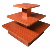 Étagères de présentation pour magasin de chaussures, présentoirs en bois à 3 niveaux, table de présentation pour la vente au détail