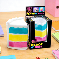 Tranche de gâteau sensorielle en silicone TPE souple, jouet anti-stress à presser, jouet de bureau pour adultes et adolescents unisexe