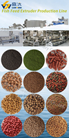 Chaîne de production de granulés d'aliments pour crevettes Sunward, capacité 2-3 tonnes/heure, granulés de 1 mm, avec machine d'emballage, pré-conditionneur et four à vapeur à circulation