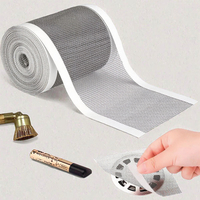 Autocollants en maille jetables en plastique pour le nettoyage domestique, attrape-cheveux pour drain de douche, couvercle DIY avec raclette