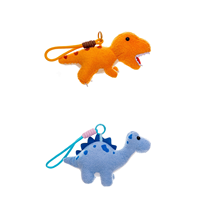 Porte-clés en peluche T-Rex orange et Stégosaure bleu en gros, jouets dinosaures pour machines à griffes et stocks d'arcades