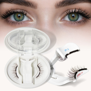 Kit de cils magnétiques réutilisables légers à prise puissante, prix d'usine, faux cils 3D naturels et doux, colle et eye-liner format voyage - Product Image 1