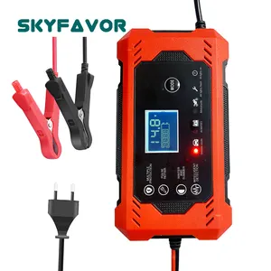 Mini Motorcycle car battery charger 12V 6A automatic deepcycle 12volt lead acid battery pulse repair charger with trickle charge