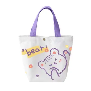 Petit sac en toile Portable pour mère, sac de transport pour compagnon de mariage japonais, sac à main cadeau pour enfants