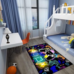 <span class=keywords><strong>Tapis</strong></span> de jeu pour zone de jeu, style cool pour garçons et adolescents, utilisation en <span class=keywords><strong>chambre</strong></span>, fabriqué à la machine, rembourré, adapté aux animaux domestiques, en polyester, antimicrobien - Product Image 2