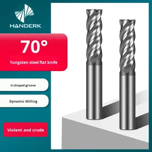 70-Degree <strong>Carbide</strong> Milling Cutter 4-Flute High-Hard Alloy CNC Tool Extended Special <strong>End</strong> <strong>Mill</strong> Altin Coated ODM Customizable - Product Image 4