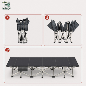 Letsgo daul-Layers 1200d Oxford xách tay Trọng lượng nhẹ vải gấp đi bộ đường dài ngủ trại giường với có thể tháo rời Nệm cắm trại cot - Product Image 3