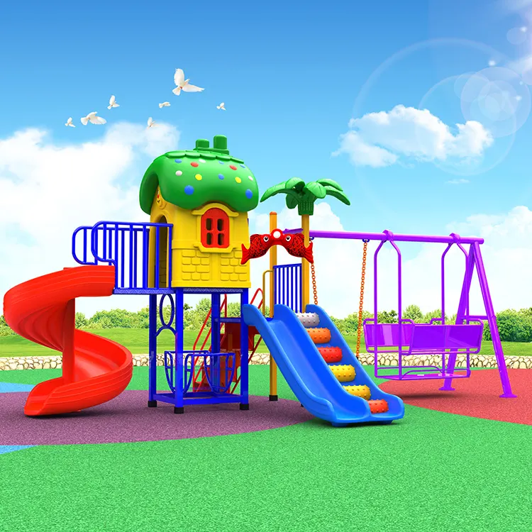 Itens infantis de jogo ao ar livre, boa qualidade, pequeno parque de aventura ao ar livre
