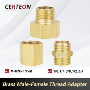 10 Stück Messing Gewindeanschluss BSP G1/8 G1/4 G3/8 G1/2 Innen Außengewinde Rohrverbinder - Product Image 2