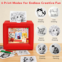 Impresora de Fotos Instantánea Mini AI para Niños Jumon, Caja Roja, Inalámbrica, Portátil, Admite Impresión de Video, Pantalla HD de 2.8 Pulgadas, Batería de 1200 mAh, 6
