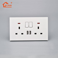Commutateur d'alimentation électrique de haute qualité, fournitures électriques prises d'interrupteur mural royaume-uni