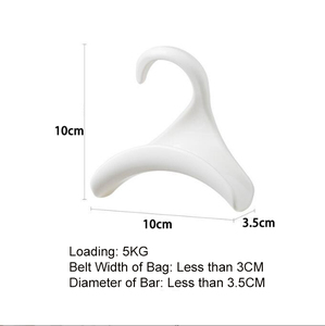 <span class=keywords><strong>Ceinture</strong></span> écharpe en plastique blanc et noir suspendu femmes sac à main organisateur de stockage cintre - Product Image 2
