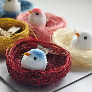 Mini oiseau artificiel en mousse pour la décoration de jardinage et de Noël, fournisseur transfrontalier, vente en gros, micro-ornement gravé - Product Image 3