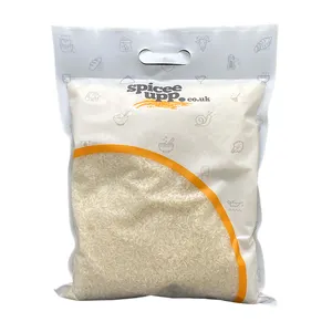 Personalizado fosco matte 3kg 5kg grãos de arroz farinha de feijão de plástico sacos de embalagem pouch com alça