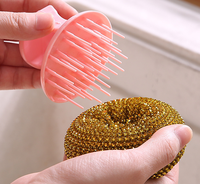 Brosse de cuisine en silicone, pot et lave-vaisselle amovible, boule de nettoyage amovible sans huile