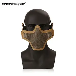 Emersongear Outdoor Camouflage Half Maskers Mesh Dragen Bescherming Verstelbaar Tactisch Gezichtsmasker Voor Jacht Paintball