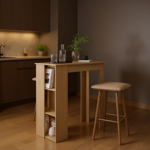 Table haute en bois d'ingénierie Sonoma Oak, produit élégant et durable dans la catégorie des tables de bar - Product Image 2