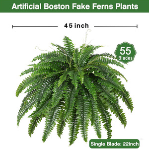 Nouvelle plante verte de fougère de Boston artificielle transfrontalière 88 feuilles Arrangement floral de fougère de Boston pour la décoration - Product Image 4
