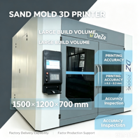 Imprimante 3D industrielle à jet de liant AXIOM3D DZ1500, 1500x1200x700mm, haute efficacité, production automatique de moules de fonderie