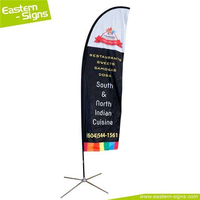 Drapeaux publicitaires promotionnels en polyester imprimés numériquement, grande taille, pour extérieur, en forme de plume volante, pour la plage, vente en gros