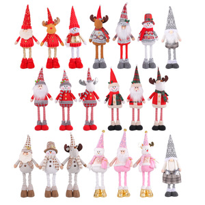 Gran oferta, adornos navideños, figura de Papá Noel, muñeco de nieve telescópico de pie, muñecos de adorno de alce para decoración de Navidad - Product Image 1