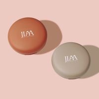 Palette vide ronde en plastique pour fard à joues et correcteur, étui de rangement cosmétique avec logo personnalisé pour poudres libres et compacts