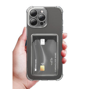 Funda Protectora de Silicona Transparente con Ranura para Tarjeta de Identificación para iPhone 17 16 15 14 Plus 13 12 11 Pro Max Air XS - Product Image 2
