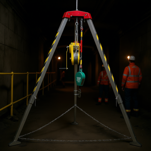 Kit de Rescate para Espacios Confinados, Trípode de Aleación de Aluminio de 8 Pies y 1200 Libras, Herramientas de Emergencia - Product Image 2