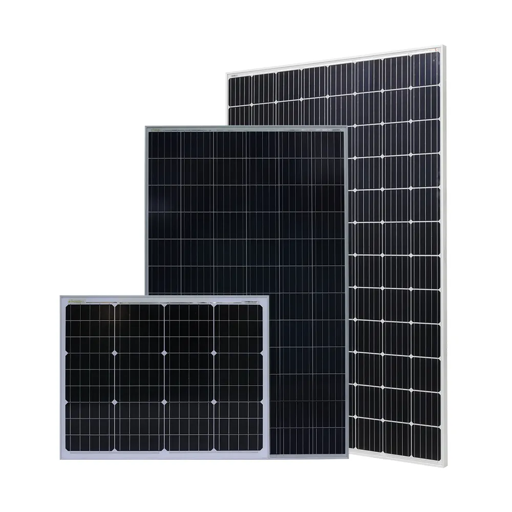 סין סיטונאי מחיר קטן פנל סולארי 100w 150w 200w כל שחור יעילות גבוהה Paneles Solares