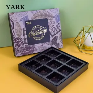 Fabrik preis Pappe Schokoriegel Box mit Kunststoffs chale kleine Schokolade Geschenk box