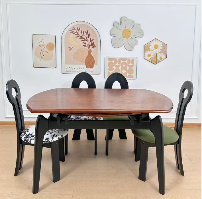 ModHomi Round Wood Dining Set High