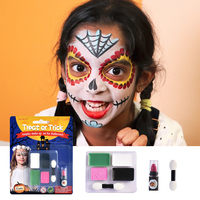 Kit de maquillage Halloween Elf Cosplay peinture visage rouge à lèvres Double éponge applicateur fantaisie ensemble de maquillage pour enfants
