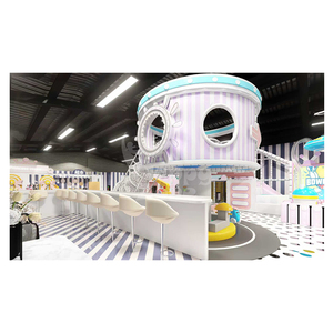 Aire de jeux intérieure pour enfants aux couleurs pastel, avec aire de jeux de simulation et jeux interactifs, pour usage commercial - Product Image 2