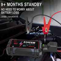 NCFKOS Hotselling 1500A Courant de crête 8000MAh Batterie AVAPOW A07 Démarreur de voiture adapté à tous les véhicules 12V