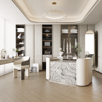 Îlot de rangement moderne haut de gamme et armoire à accessoires pour projet de dressing haut de gamme