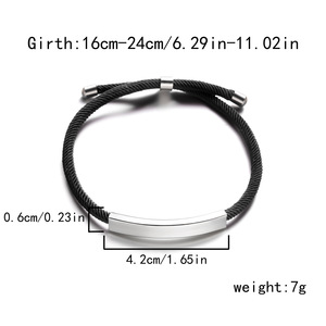 Jiojew personalizado al por mayor moda Retro delicado cierre de acero inoxidable ajustable <span class=keywords><strong>Papa</strong></span> en blanco hecho a mano tejido encanto geometría pulseras - Product Image 5
