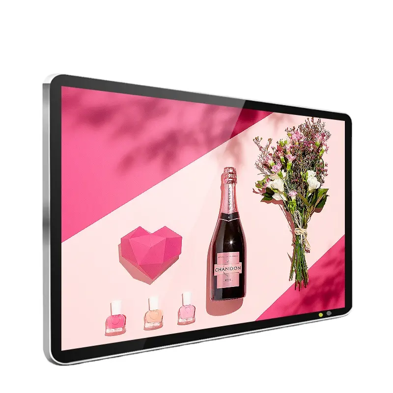 कियोस्क मॉनिटर एलसीडी स्क्रीन प्रदर्शन उद्योग मॉनिटर डिजिटल विज्ञापन साइनेज टच दीवार माउंट के साथ रिमोट कंट्रोल