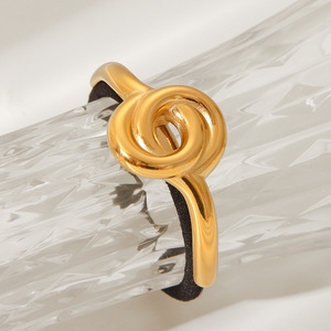 Accessoires créatifs en acier inoxydable 18K <span class=keywords><strong>à</strong></span> double boucle pour cheveux, queue de cheval élastique, coiffure de haute qualité, tempérament féminin - Product Image 2