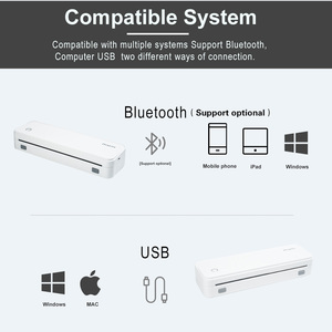 迷你A4便携式热敏打印机216毫米无线打印机支持8.5英寸X 11英寸美国信纸，带安卓操作系统，适用于办公室家庭 - Product Image 3