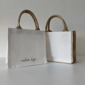 Großhandel Hochwertige umwelt freundliche klassische laminierte Baumwolle Leinwand Einkaufstasche mit individuell bedruckten Tasche