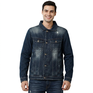 Custom Street Wear <b>Men</b> <b>Denim</b> <b>Jackets</b> Wholesale Customized Plain Blank Bulk Quantity Autumn OEM Service - Product Image 1