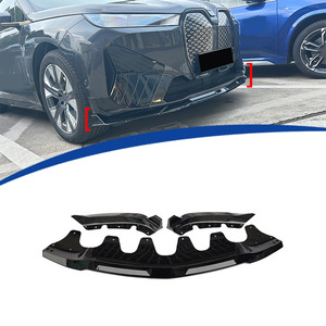 สปลิตเตอร์หน้า BMW IX ทำจากพลาสติก ABS สีดำ สำหรับปี 2021-2025 สปอยเลอร์กันชนหน้ารุ่น MP - Product Image 1