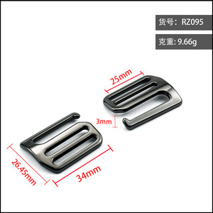 หัวเข็มขัดเลื่อนโลหะผสมสังกะสี 20 มม. 25 มม. สำหรับกระเป๋า อุปกรณ์เสริมฮาร์ดแวร์ที่ทนทานต่อการสึกหรอ - Product Image 4