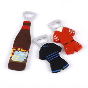 Custom <strong>Rubber</strong> Souvenir Magnetic Bottle Opener Strong Magnetic Backing 3D Design Copper Plated Fridge <strong>Magnet</strong> for Kitchen Rest - Product Image 1
