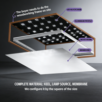 Membranas para Techos Tensados, Cajas de Luz de Película Suave de PVC, Membranas Translúcidas para Techos Tensados, Techos de Tela Elástica