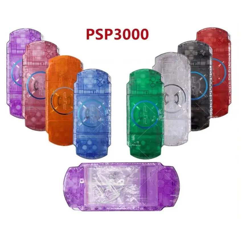 Crystal Colors For PSP3000 PSP 3000 3006 Game Console Shell Replacement Full Housing Cover Case with Button kit