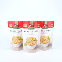 Logo personnalisé pochette debout de qualité alimentaire de haute qualité sac d'emballage thermoscellé pour pâtes spaghetti
