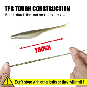 Leurre de pêche flottant Spinpoler 7cm en TPR, leurre souple en plastique, swimbait bicolore, mini-jerkbait, appât nageur pour eau salée, pêche au bar et à la <span class=keywords><strong>truite</strong></span> - Product Image 4