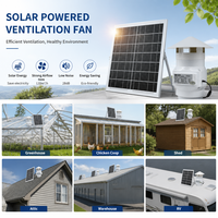 Ventilateur de toit en plastique à énergie solaire, ventilation photovoltaïque, élimination de la chaleur industrielle, économie d'énergie, moteur en cuivre pur, DC 12V